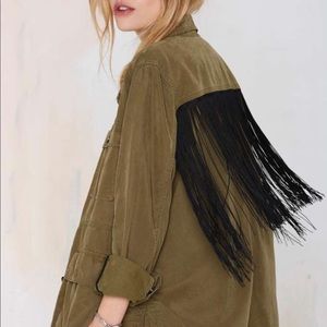 BLANKNYC MONET FRINGE UTILITY JACKET